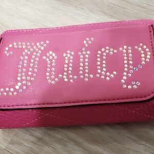 Juicy Couture Vibrant Pink Clutch BLING Wallet